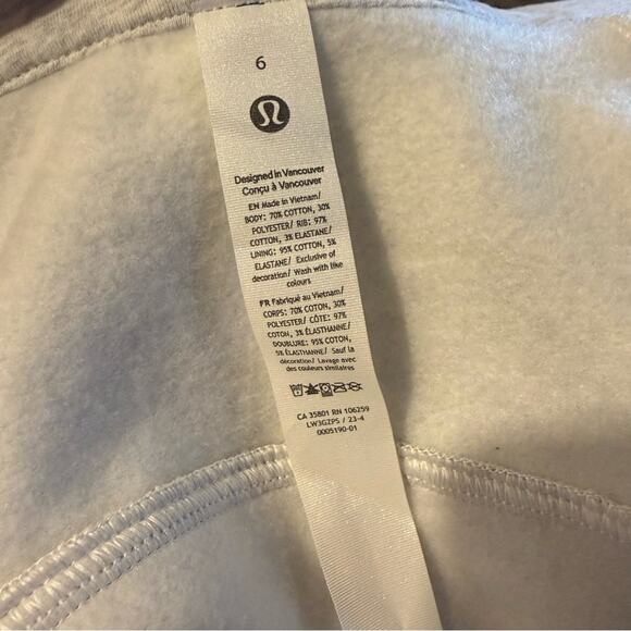 Lululemon Athletica Scuba Full-Zip Cropped Hoodie HCUG heathered ultra gray 6 - Picture 4 of 7